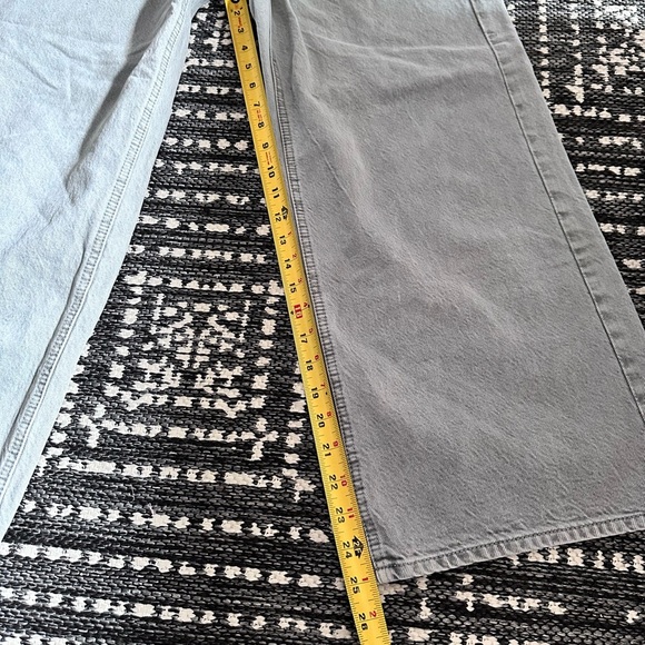 Anthropologie Unpublished NOEMI Light Gray Wide Leg Relaxed Jeans 29 - Picture 7 of 15